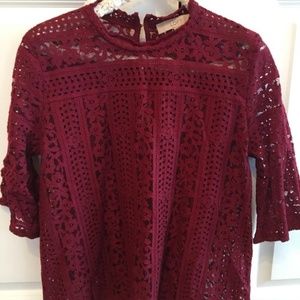 Ann Taylor Loft Lace Top Size Medium